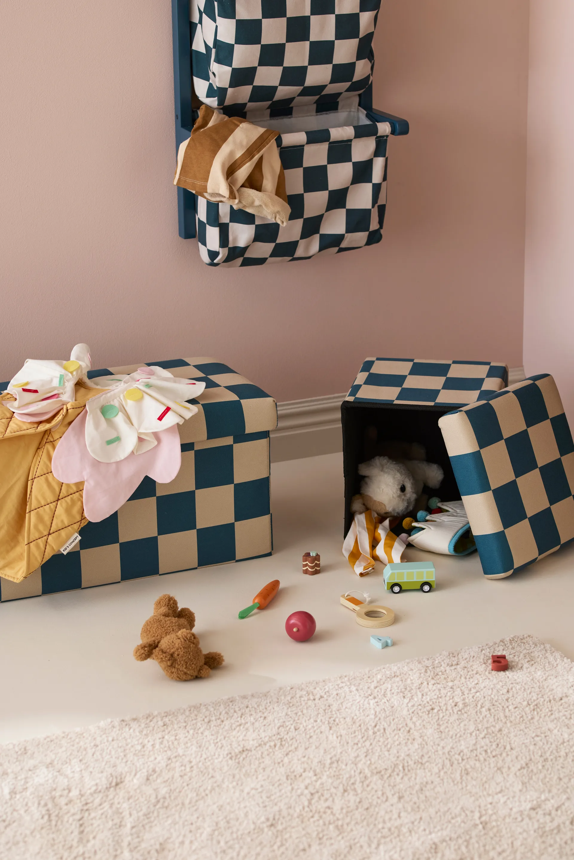 Σκαμπό με αποθήκευση  Sittpuff, Γαλαζοπράσινο, 80x30x30 εκ. Kid's Concept