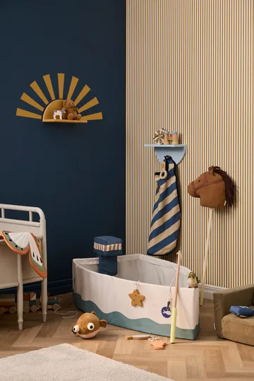 Star ράφι σε σχήμα κύκλου με αυτοκόλλητα - Μουστάρδα - Kid's Concept