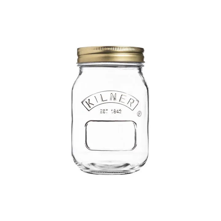 Kilner στρογγυλή κονσέρβα - Διάφανο-χρυσό, 0,5 L - Kilner