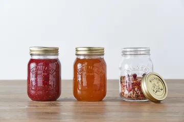 Kilner στρογγυλή κονσέρβα - Διάφανο-χρυσό, 0,5 L - Kilner