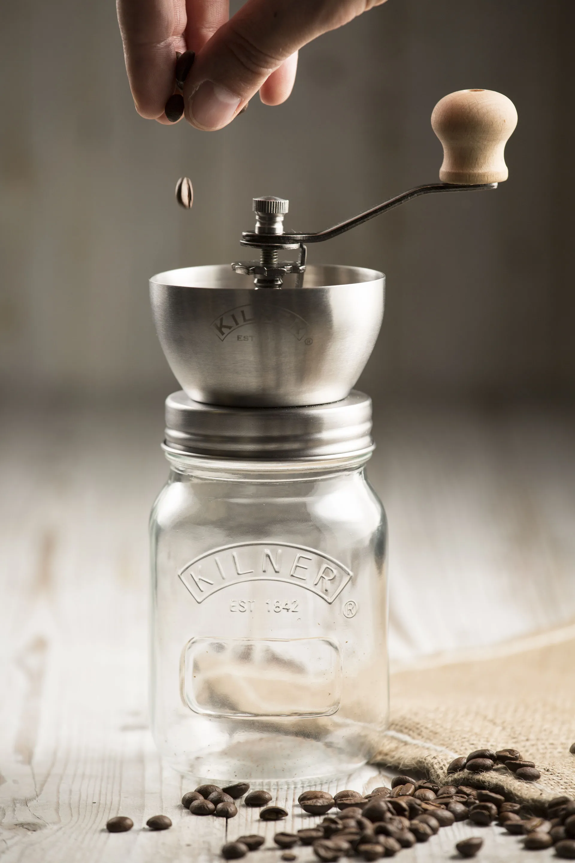 Kilner μύλος καφέ, Διάφανο-ανοξείδωτος χάλυβας, 0,5 L Kilner