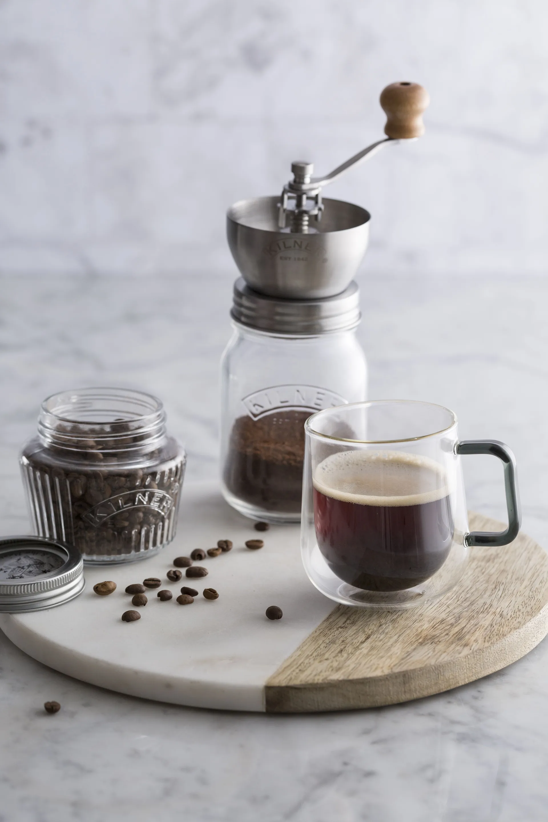Kilner μύλος καφέ, Διάφανο-ανοξείδωτος χάλυβας, 0,5 L Kilner