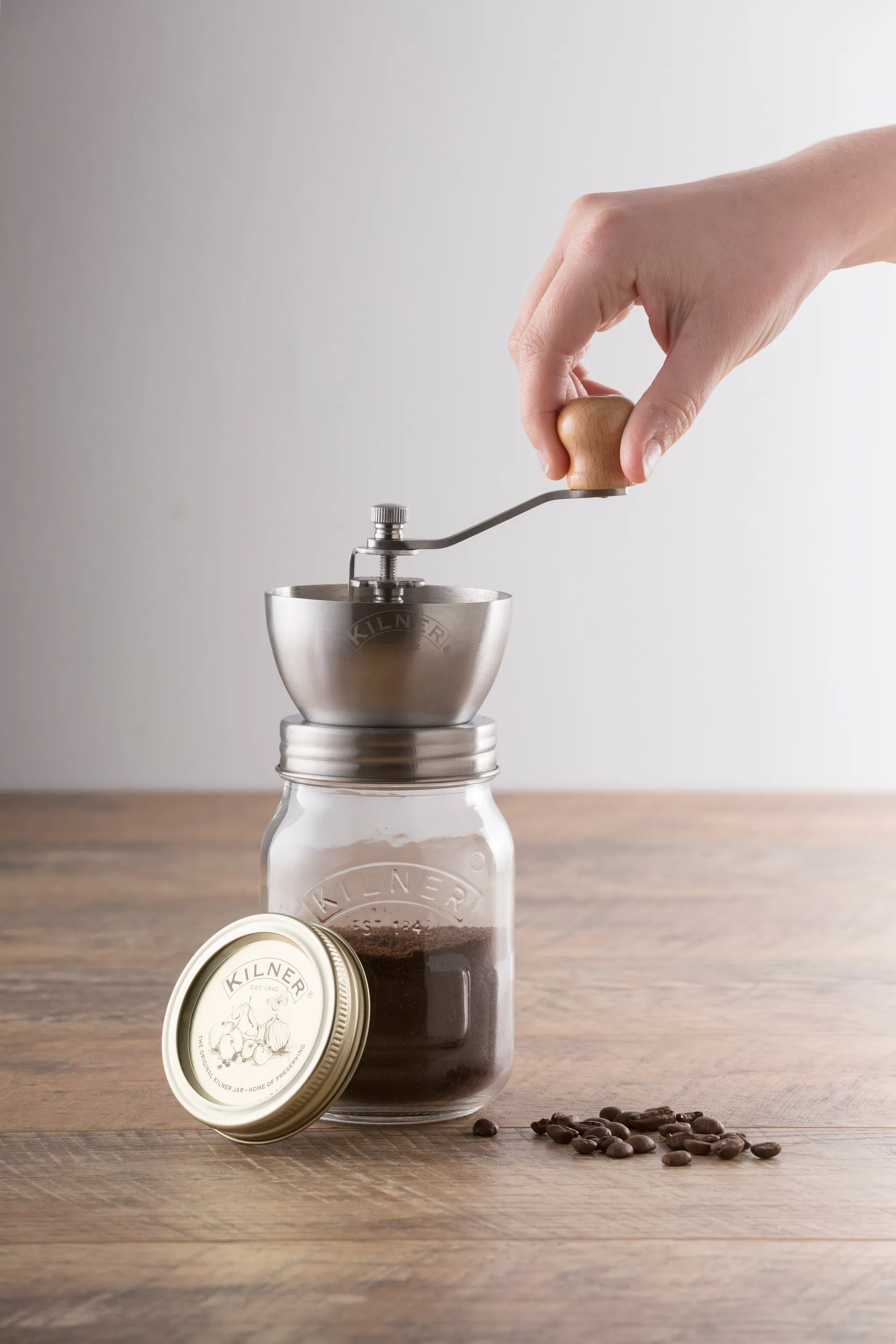 Kilner μύλος καφέ, Διάφανο-ανοξείδωτος χάλυβας, 0,5 L Kilner