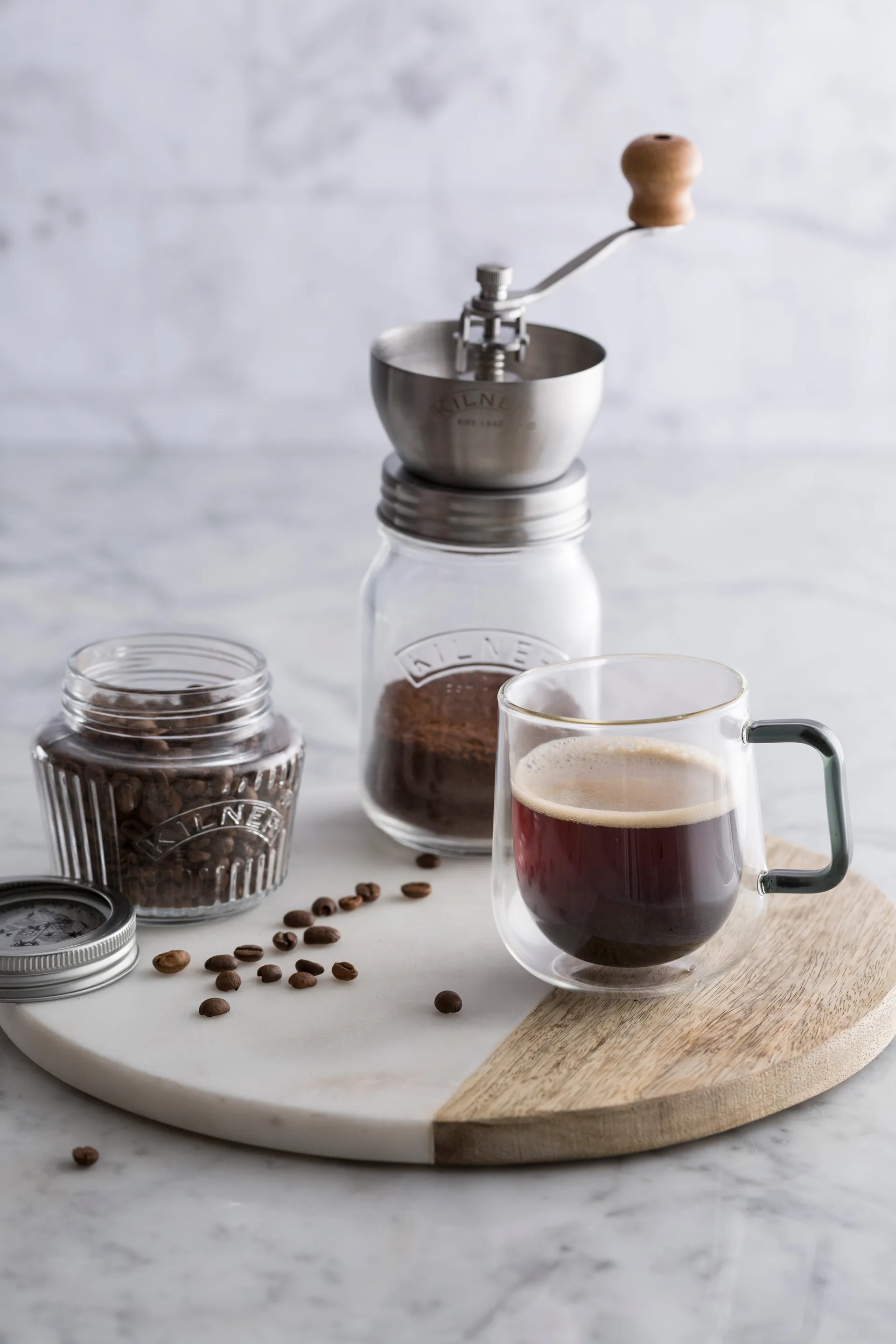 Kilner μύλος καφέ, Διάφανο-ανοξείδωτος χάλυβας, 0,5 L Kilner