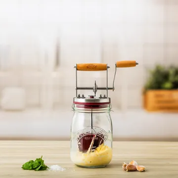 Kilner μηχανή για φτιάξιμο βουτύρου - Διαφανές-κόκκινο, 1 L - Kilner