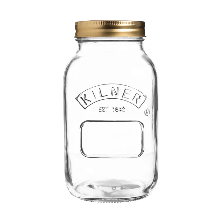 Kilner στρογγυλή κονσέρβα - Διάφανο-χρυσό, 1 L - Kilner