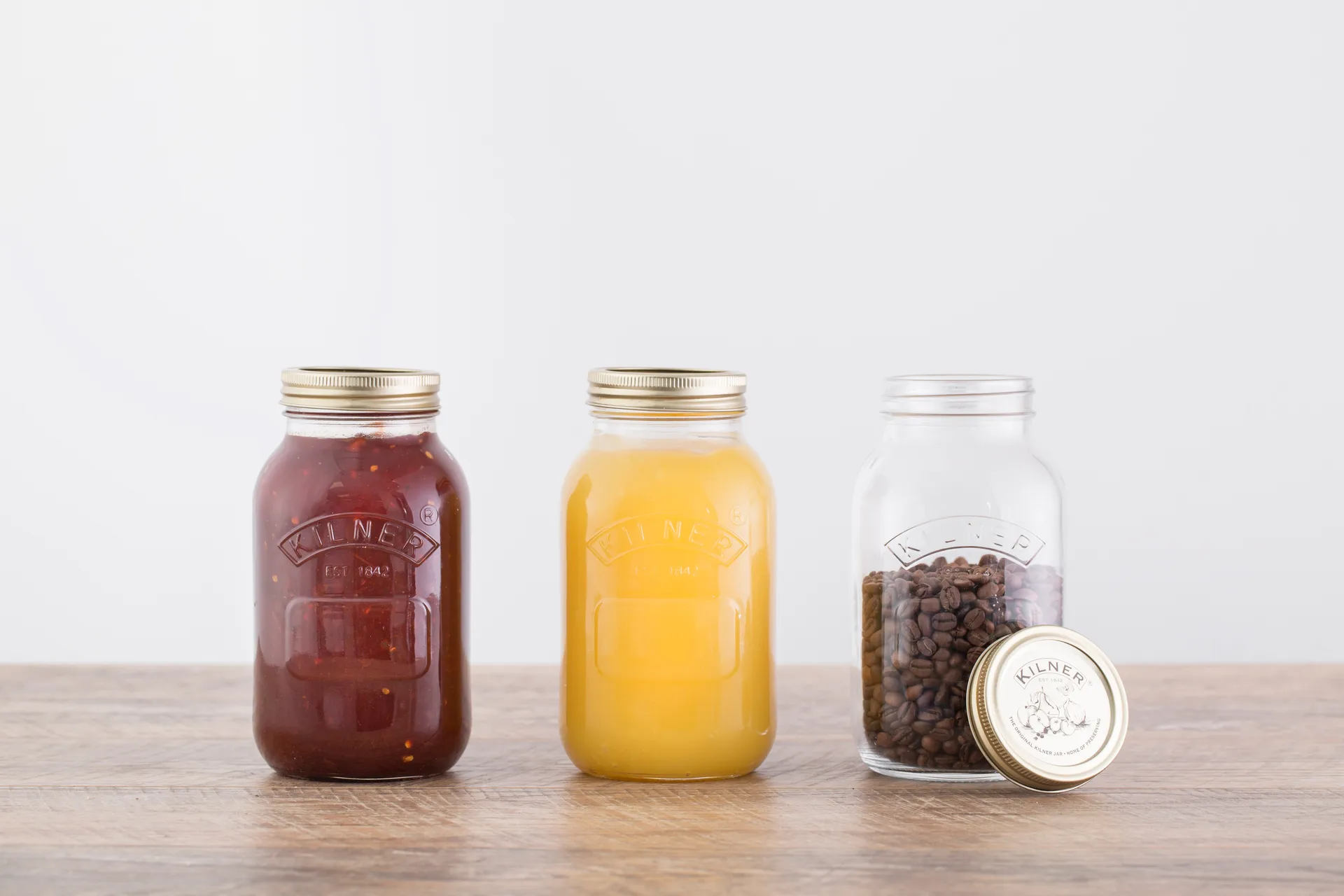 Kilner στρογγυλή κονσέρβα, Διάφανο-χρυσό, 1 L Kilner