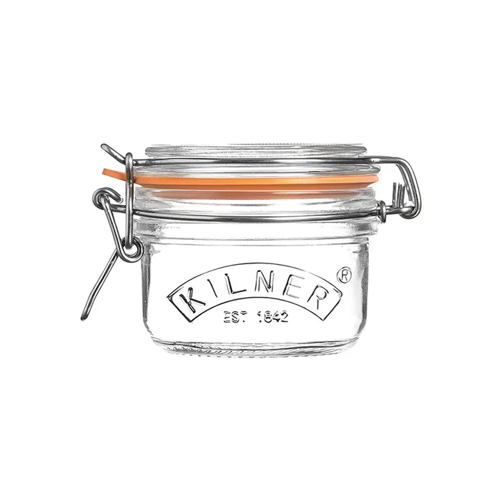 Βάζο Kilner στρογγυλό με κλιπ - Διαφανές, 125 ml - Kilner