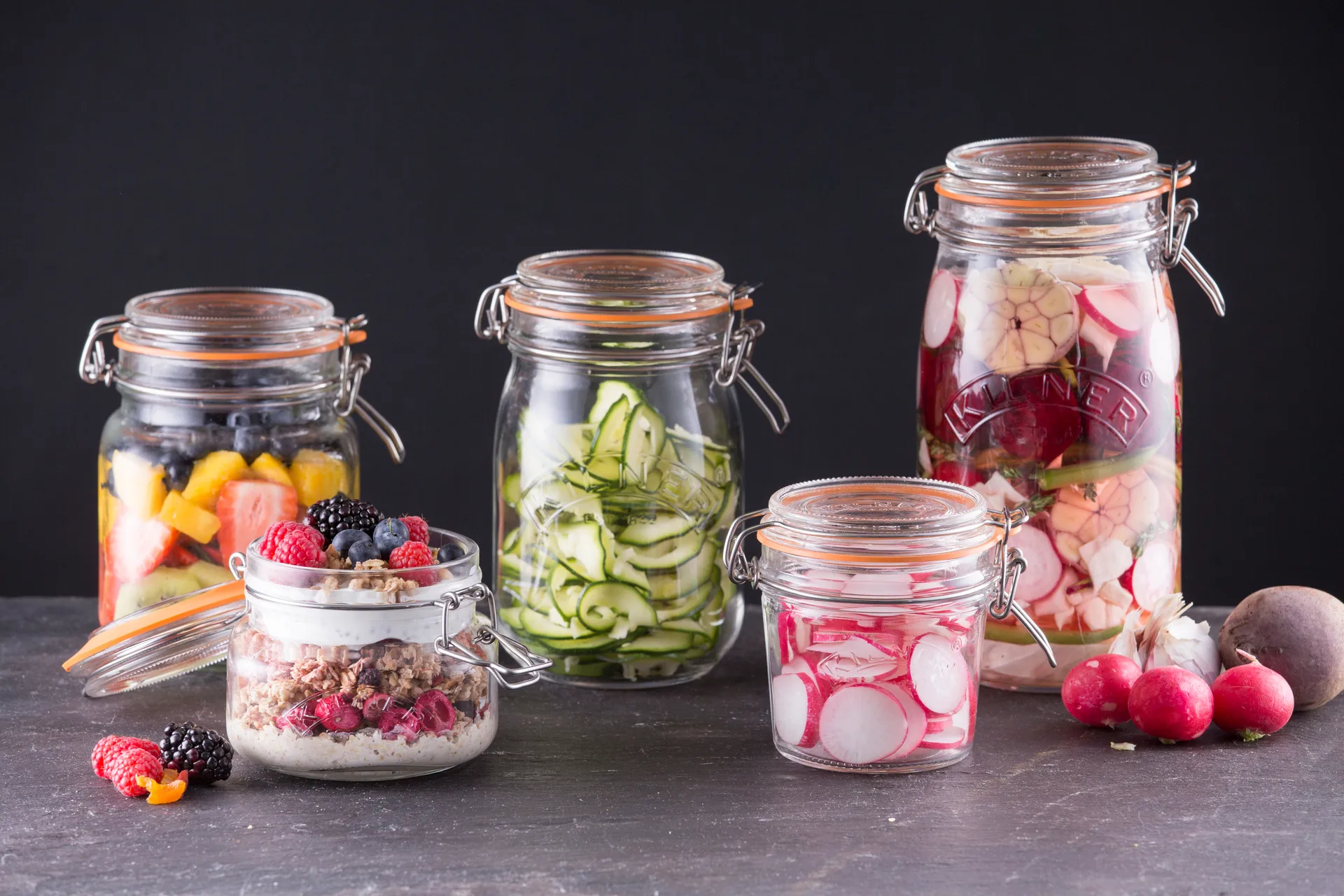 Βάζο Kilner στρογγυλό με κλιπ, Διάφανο, 2 L Kilner