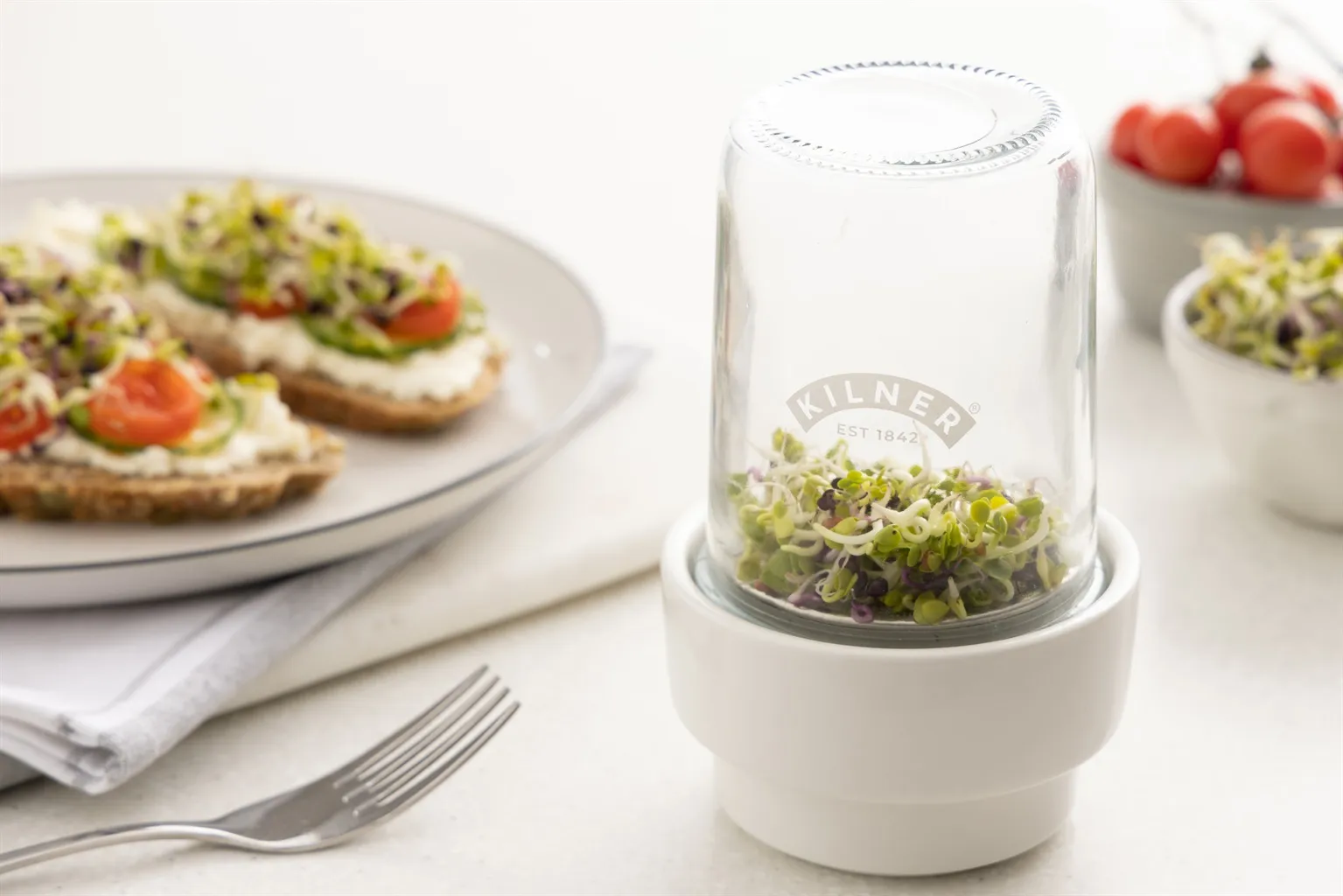 Σετ φύτρωσης Kilner, Διάφανο-λευκό, 500 ml Kilner