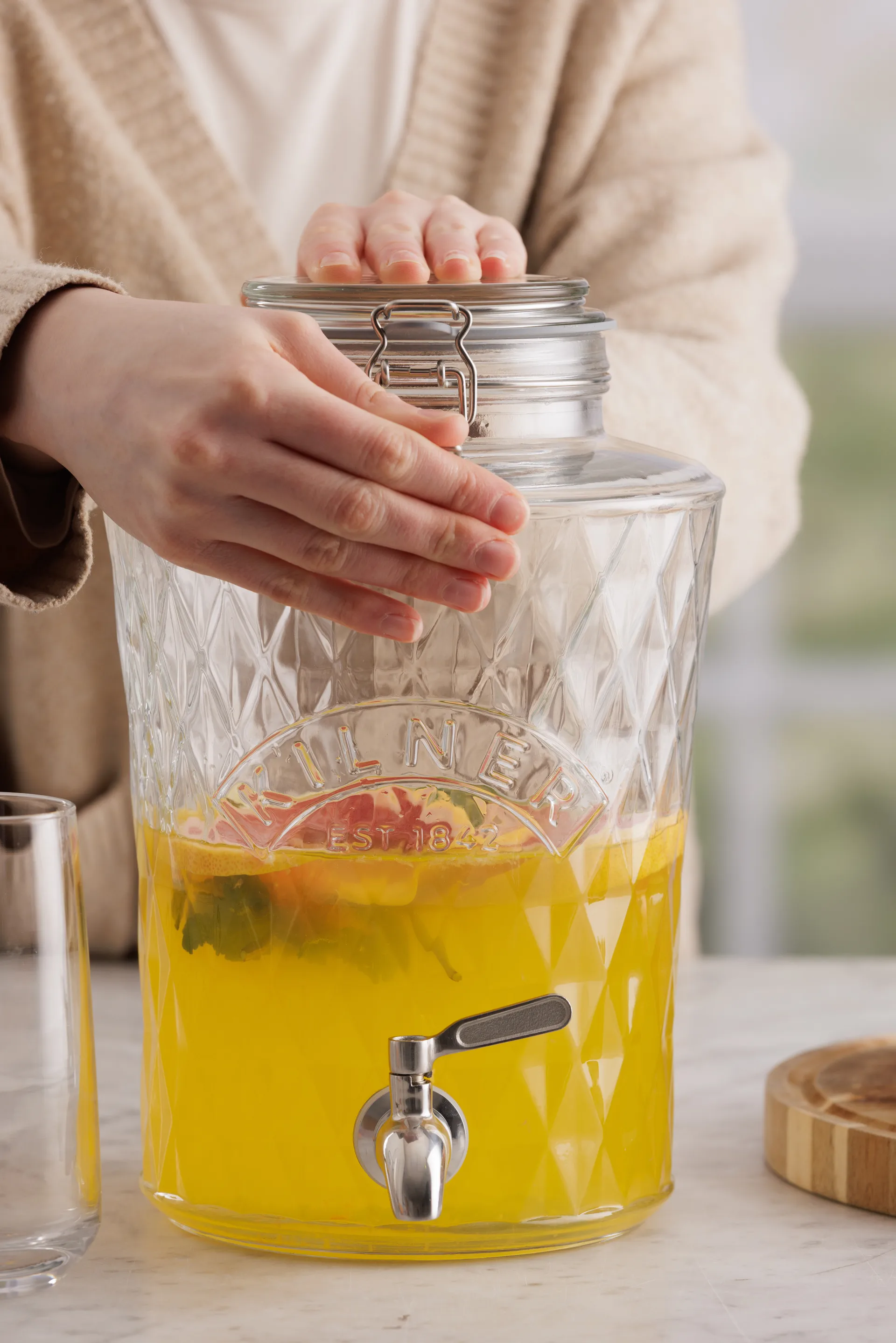 Kilner DIAMANT διανεμητής ποτού με βρυσάκι, Διαφανές, 5 L Kilner