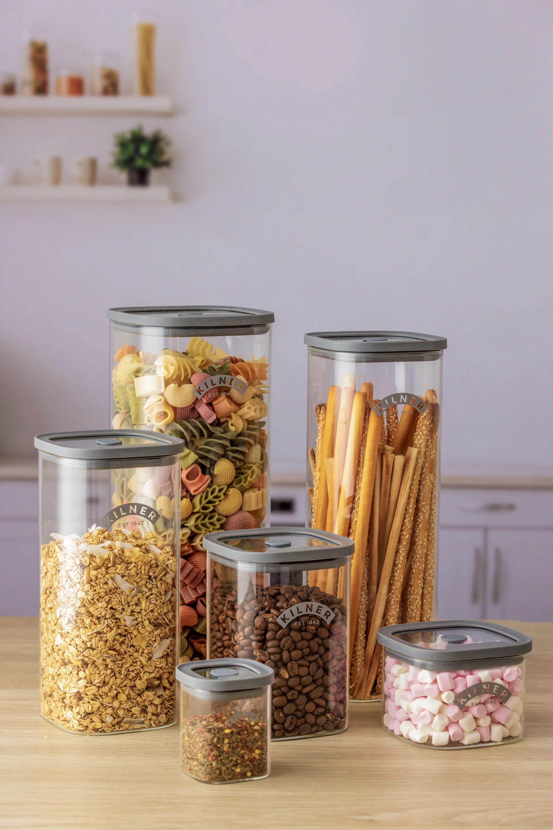 Kilner FRESH δοχείο αποθήκευσης, Διαφανές-γκρι, 1 L Kilner
