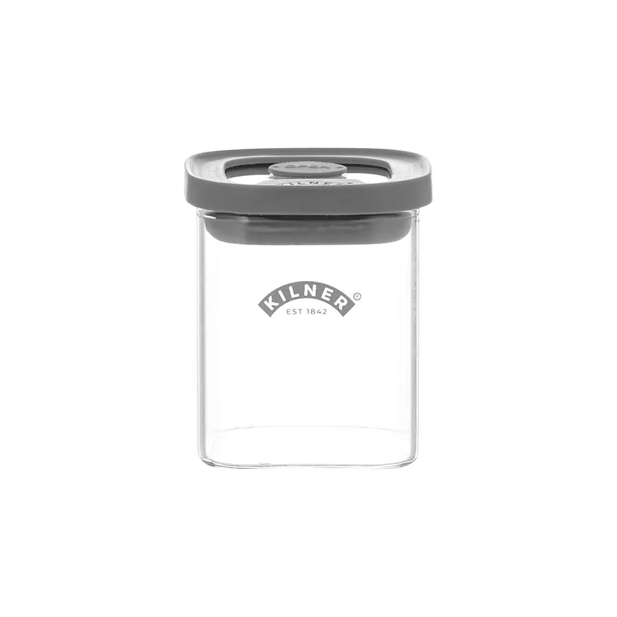 Kilner FRESH τετράγωνο βαζάκι μπαχαρικών, Διαφανές-γκρι, 160 ml Kilner