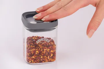 Kilner FRESH τετράγωνο βαζάκι μπαχαρικών - Διαφανές-γκρι, 160 ml - Kilner