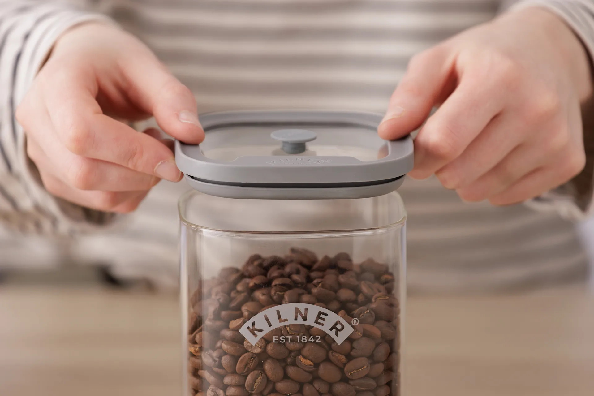 Kilner FRESH δοχείο αποθήκευσης, Διάφανο-γκρι, 2 L Kilner