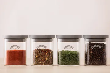 Kilner FRESH βαζάκια μπαχαρικών - Διάφανο-γκρι, 4-pack, 160 ml - Kilner
