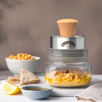 Σετ δοχείων αποθήκευσης Kilner Mash & Store - Διάφανο-ανοξείδωτος χάλυβας-ξύλο, 0,5 L - Kilner