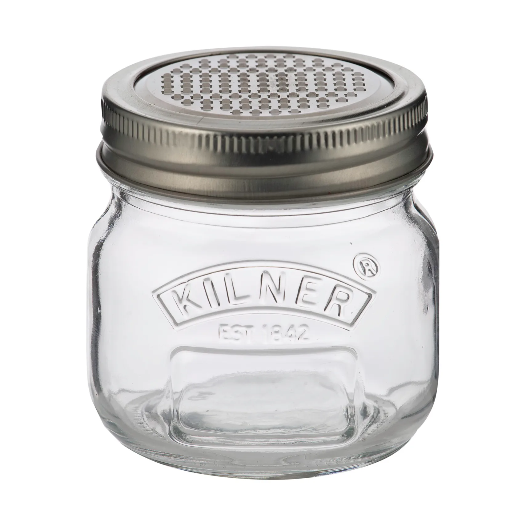 Βάζο αποθήκευσης Kilner με καπάκι-τρίφτη, Silver-διαφανές, 250 ml Kilner