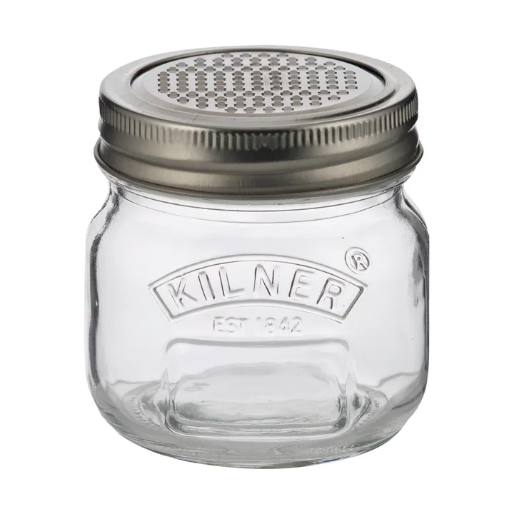 Βάζο αποθήκευσης Kilner με καπάκι-τρίφτη - Silver-διαφανές, 250 ml - Kilner