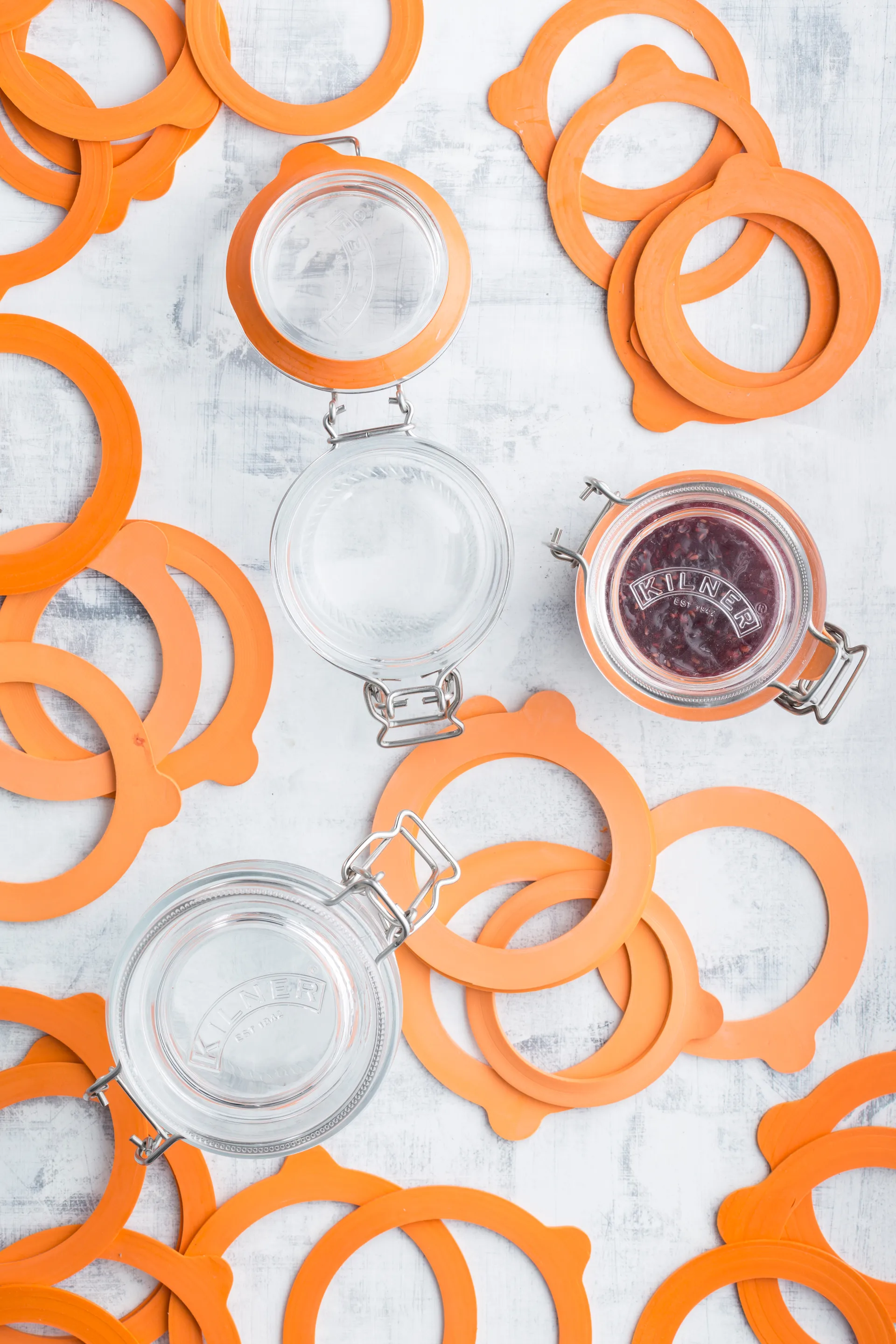 Kilner standard δακτύλιοι από καουτσούκ, Πορτοκαλί, 0,35-2 L, 6-πακέτο Kilner