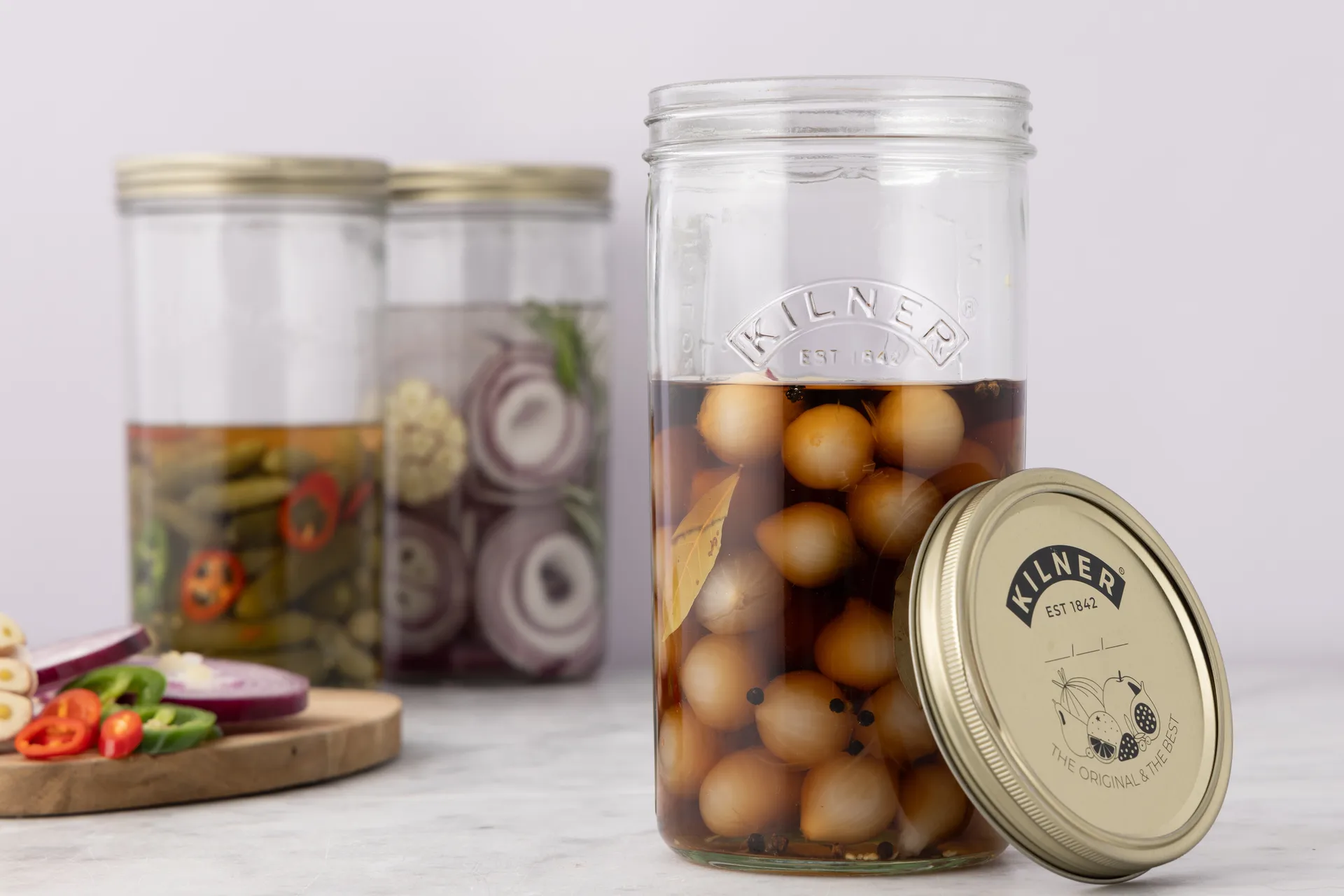 Kilner WIDE κονσερβοκούπα, Διάφανο-χρυσό, 1 L Kilner