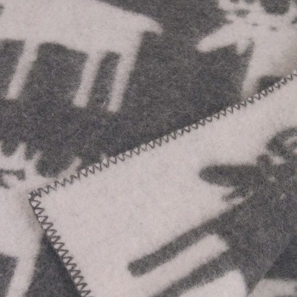 Μάλλινη κουβέρτα άλκη - γκρι 130x180 cm - Klippan Yllefabrik
