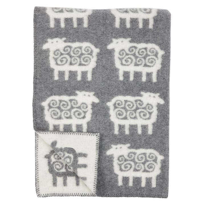 Κουβέρτα από μαλλί προβάτου - γκρι 90x130 cm - Klippan Yllefabrik