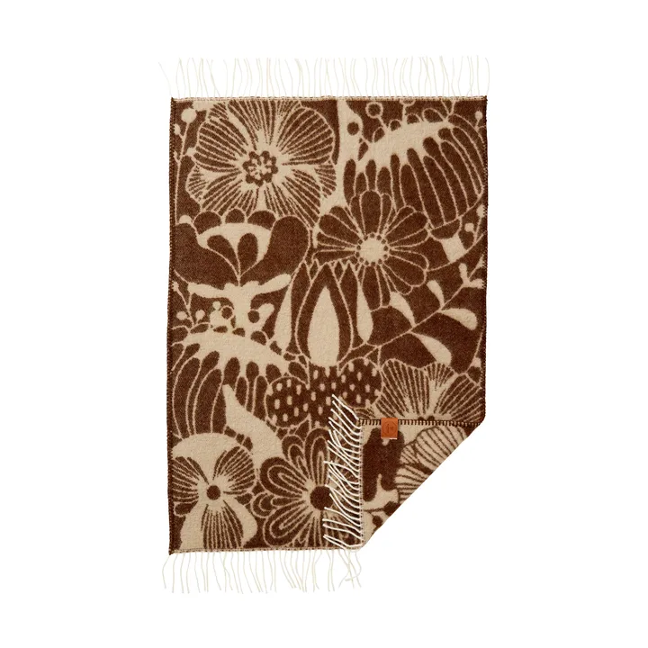 Blomranka παιδική κουβέρτα - Brown-beige, 65x110 εκ. - Klippan Yllefabrik