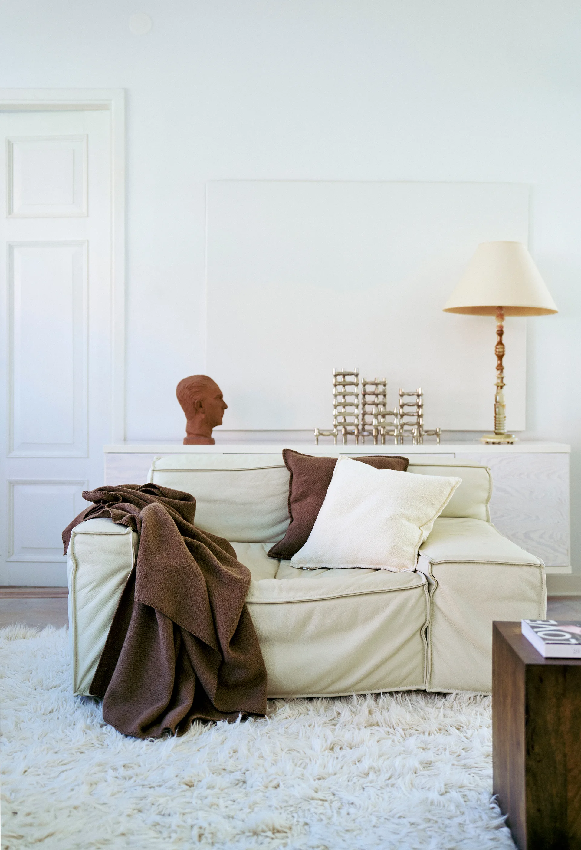 Bouclé μαξιλαροθήκη 45x45 εκ., Cream Klippan Yllefabrik