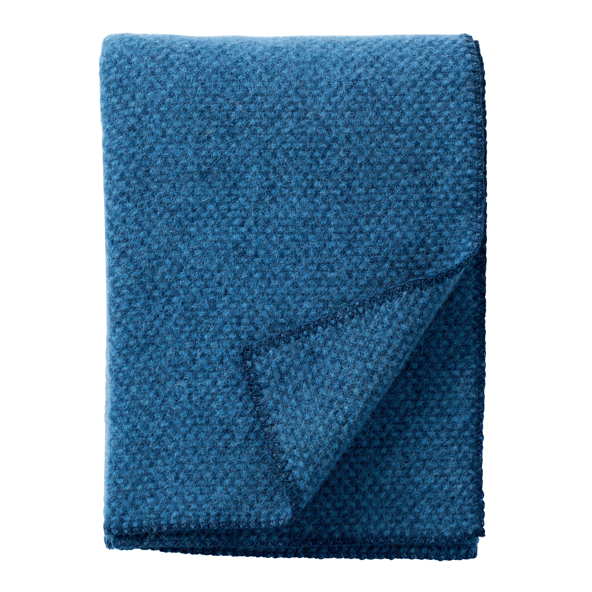 Domino μάλλινο ριχτάρι , μπλε της θάλασσας Klippan Yllefabrik