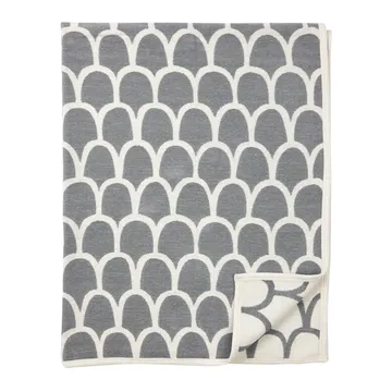 Feathers σενίλ κουβέρτα - γκρι - Klippan Yllefabrik