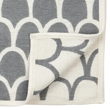 Feathers σενίλ κουβέρτα - γκρι - Klippan Yllefabrik