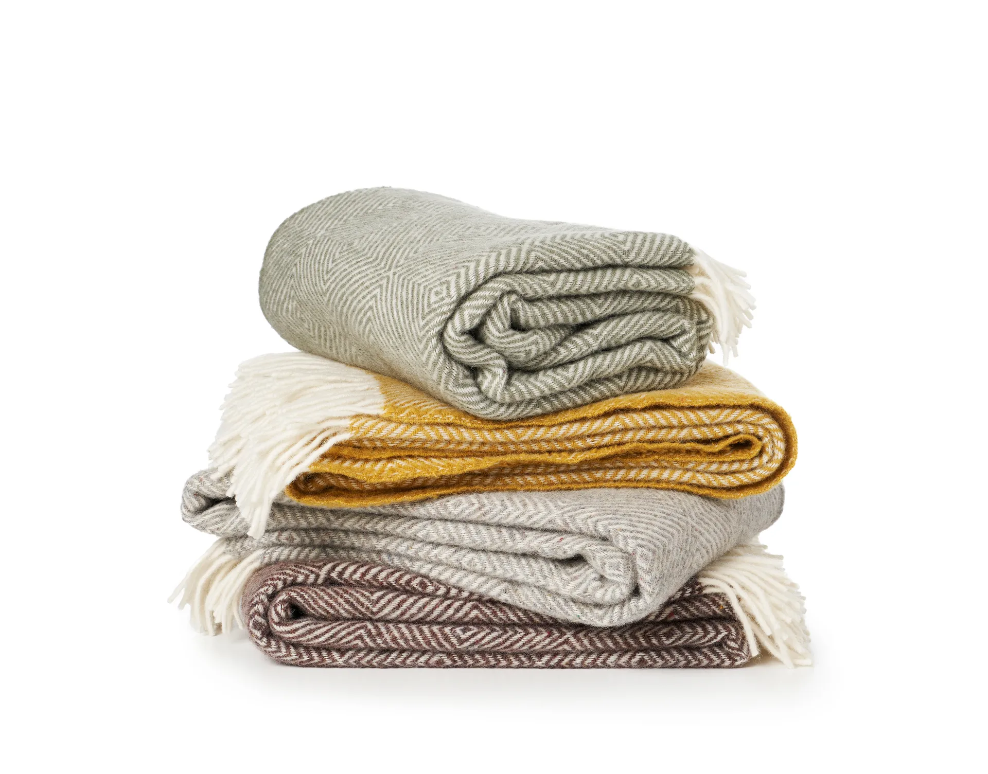 Gooseye μάλλινο ριχτάρι 130x200 cm, Γκρι Klippan Yllefabrik