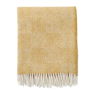 Gooseye μάλλινο ριχτάρι 130x200 cm - Κίτρινο - Klippan Yllefabrik