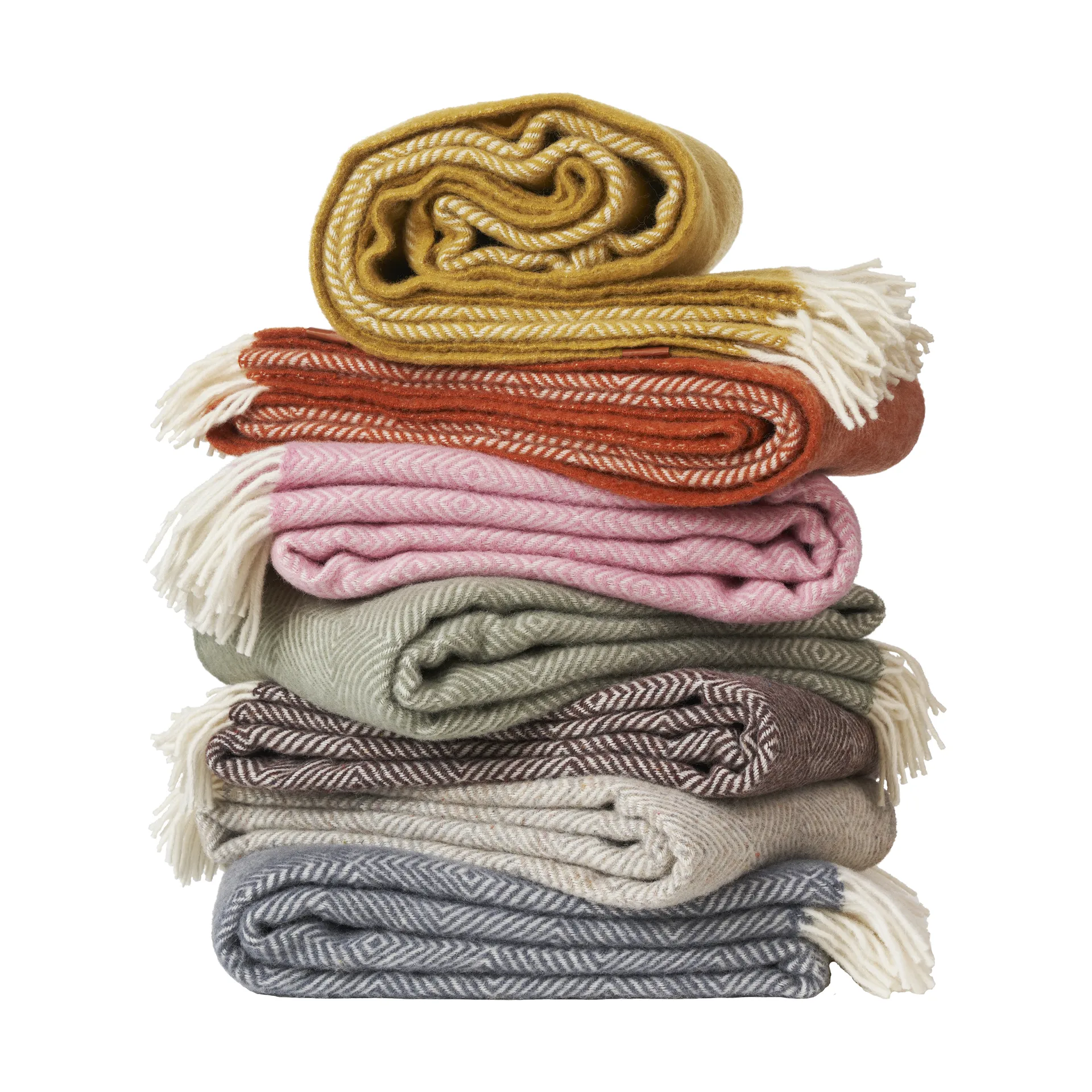 Gooseye μάλλινο ριχτάρι 130x200 cm, Ροζ Klippan Yllefabrik