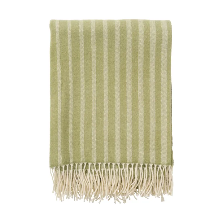 Irregular stripes μάλλινη κουβέρτα με ακανόνιστες ρίγες - Olive, 130x200 εκ. - Klippan Yllefabrik