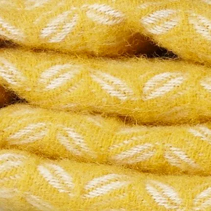 Leaf μάλλινο ριχτάρι, κίτρινο Klippan Yllefabrik