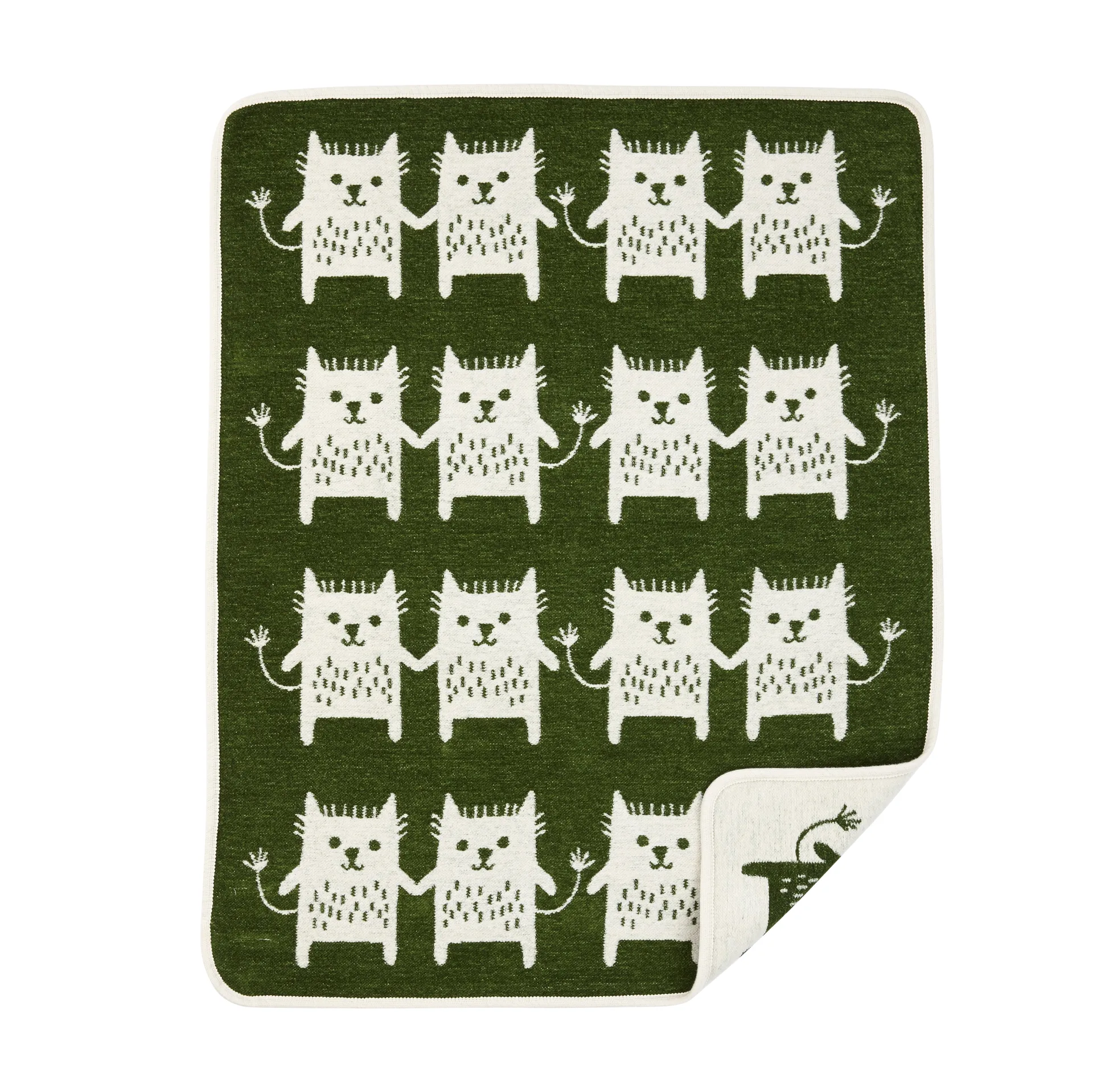 Little me σενίλ κουβέρτα, πράσινο Klippan Yllefabrik