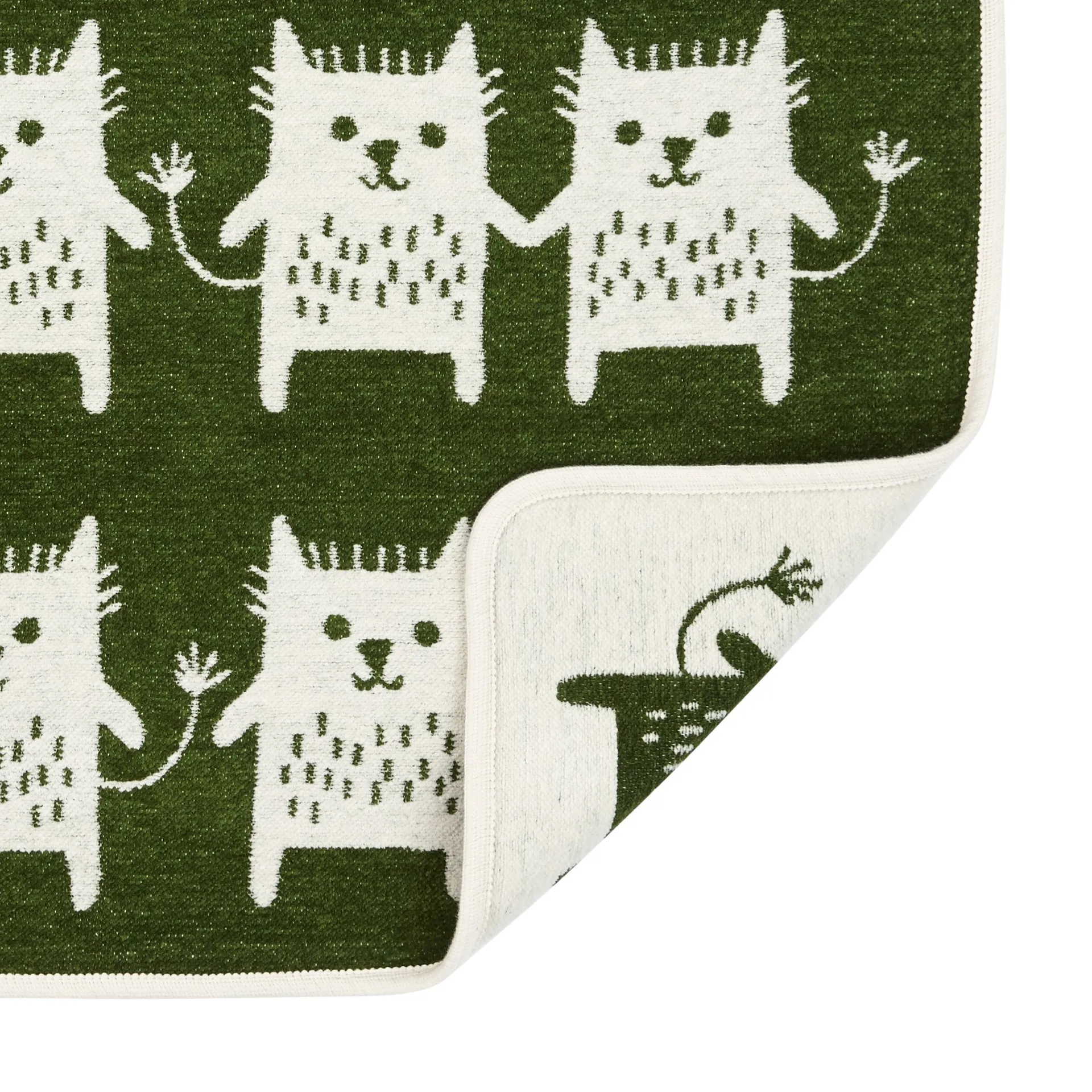 Little me σενίλ κουβέρτα, πράσινο Klippan Yllefabrik