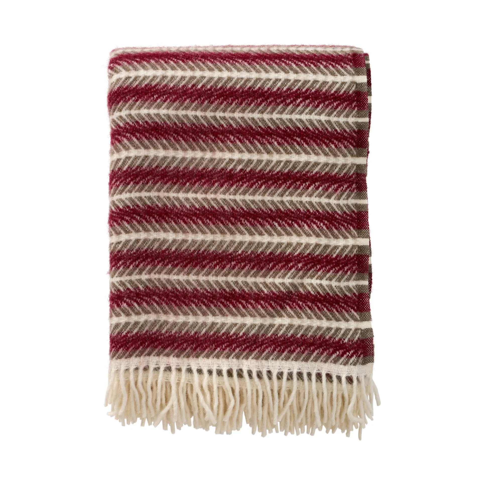 Oscar κουβέρτα από μαλλί 130x200 εκ., Multi burgundy Klippan Yllefabrik