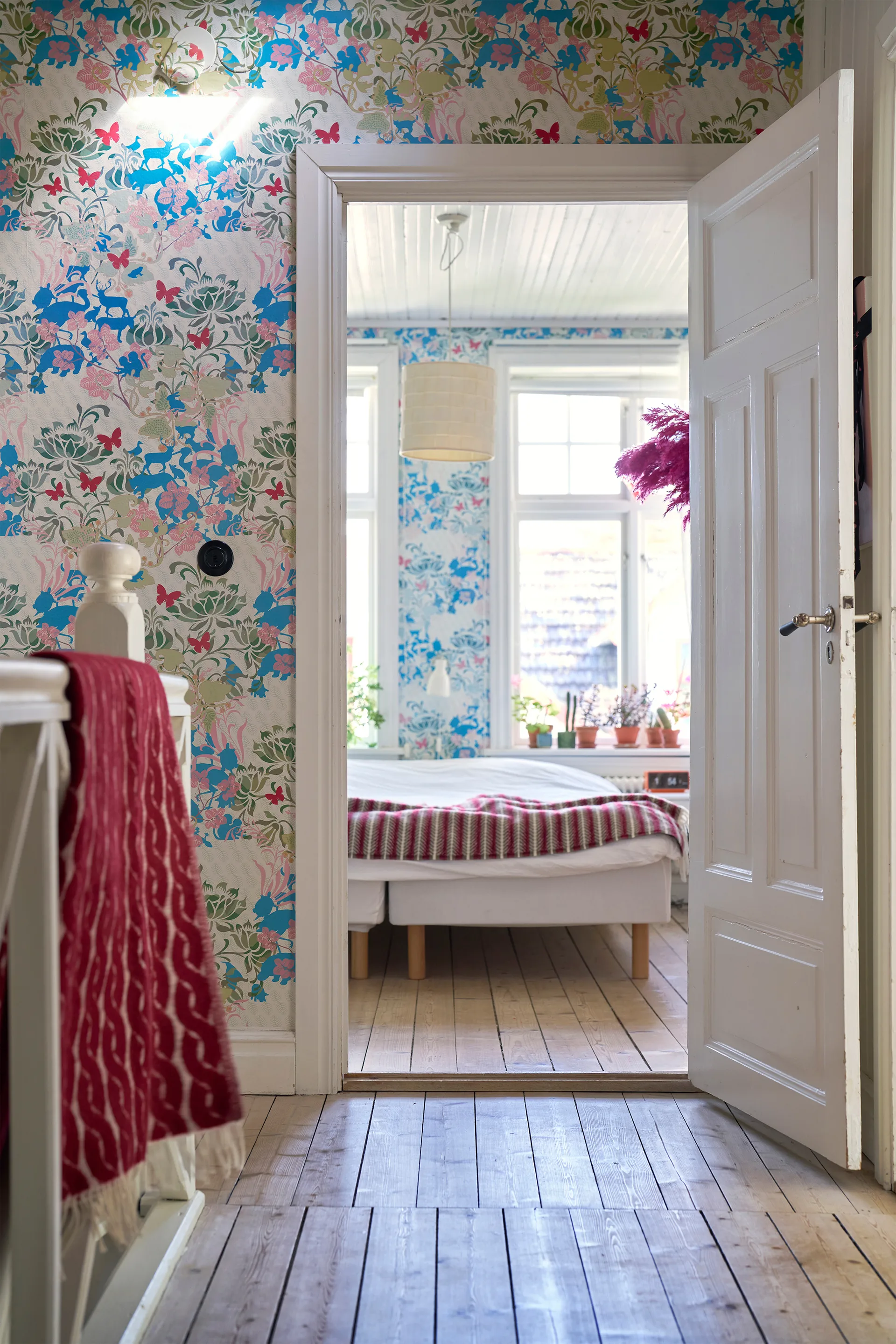 Oscar κουβέρτα από μαλλί 130x200 εκ., Multi burgundy Klippan Yllefabrik