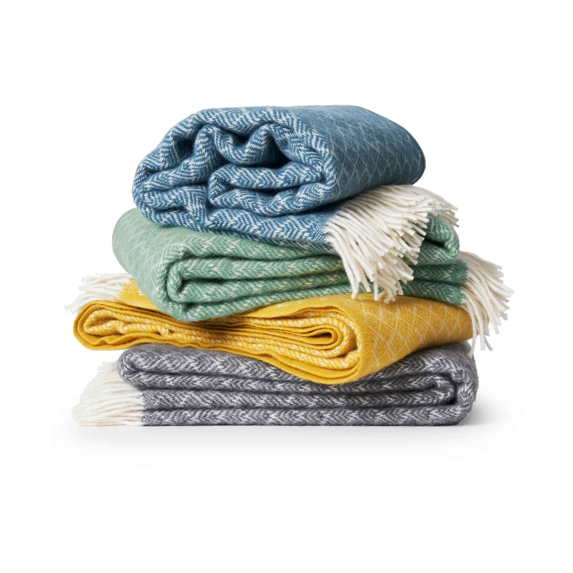 Pampas μάλλινο ριχτάρι 130x200 εκ, Μπλε Klippan Yllefabrik