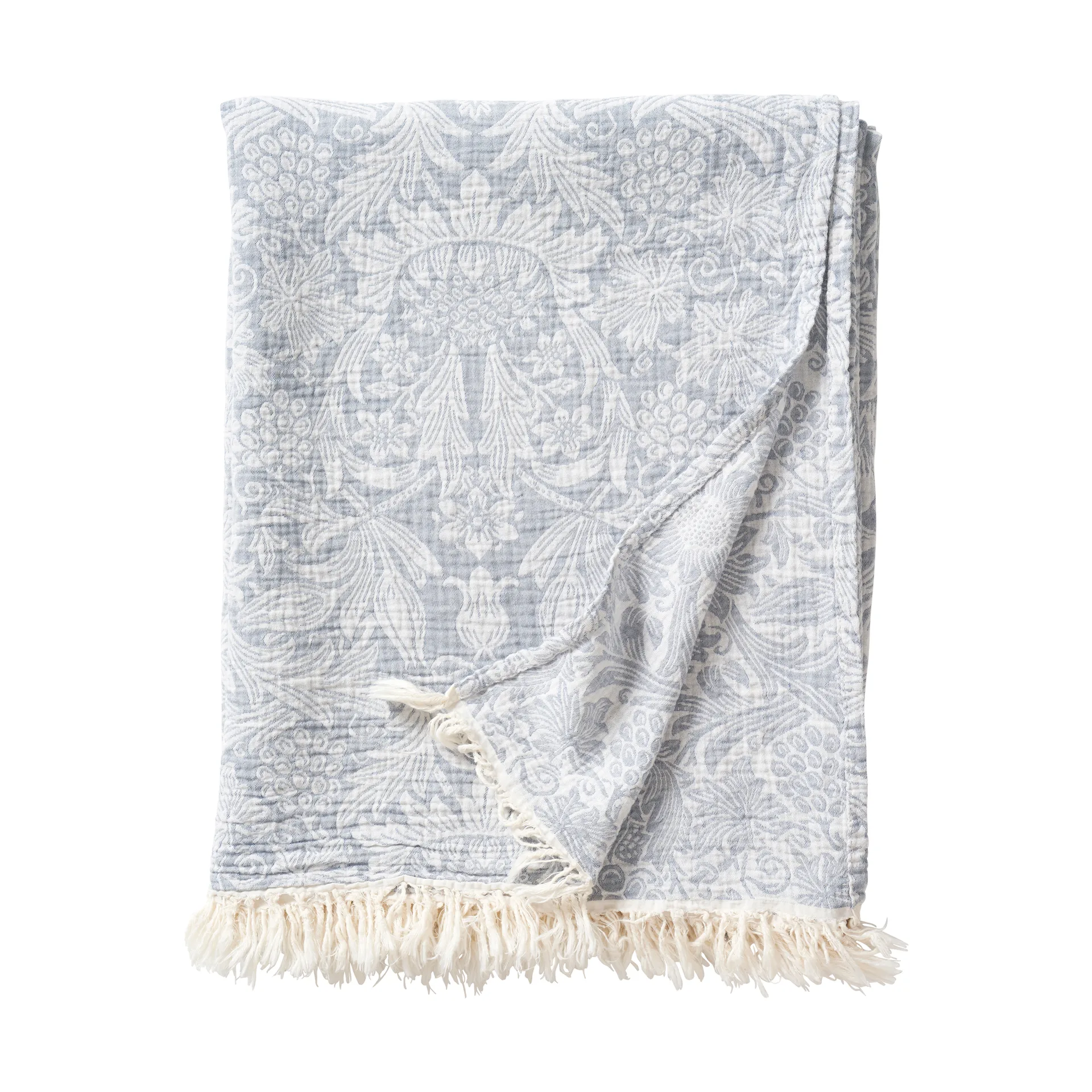 SunFlower βαμβακερό ριχτάρι 140x200 εκ, Dark denim Klippan Yllefabrik