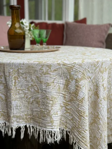 SunFlower βαμβακερό ριχτάρι 140x200 εκ - Golden - Klippan Yllefabrik