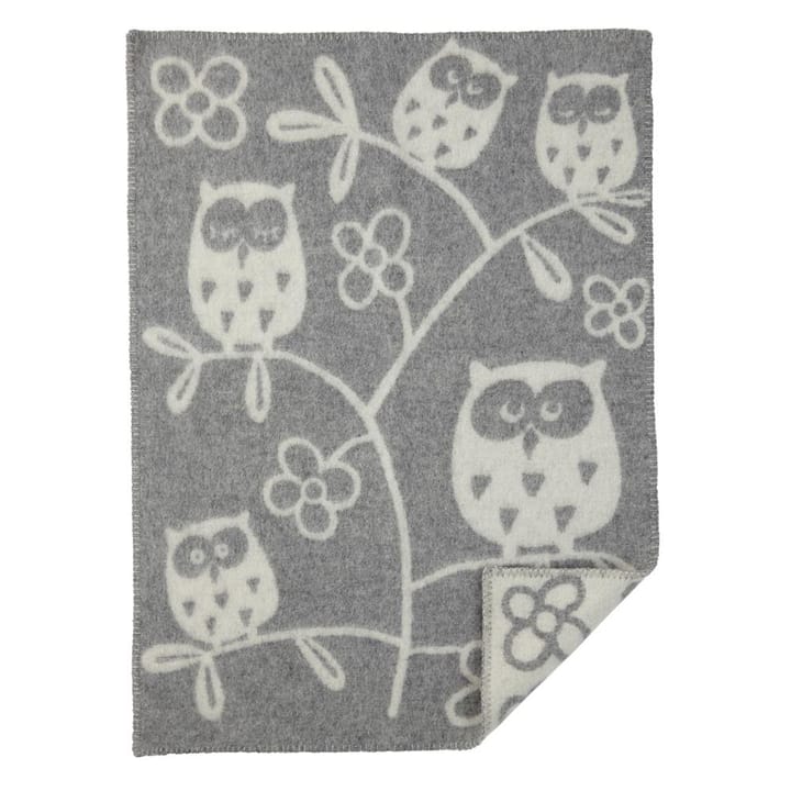 Tree Owl μάλλινη κουβέρτα - ανοιχτό γκρι - Klippan Yllefabrik