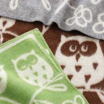 Tree Owl μάλλινη κουβέρτα - ανοιχτό γκρι - Klippan Yllefabrik