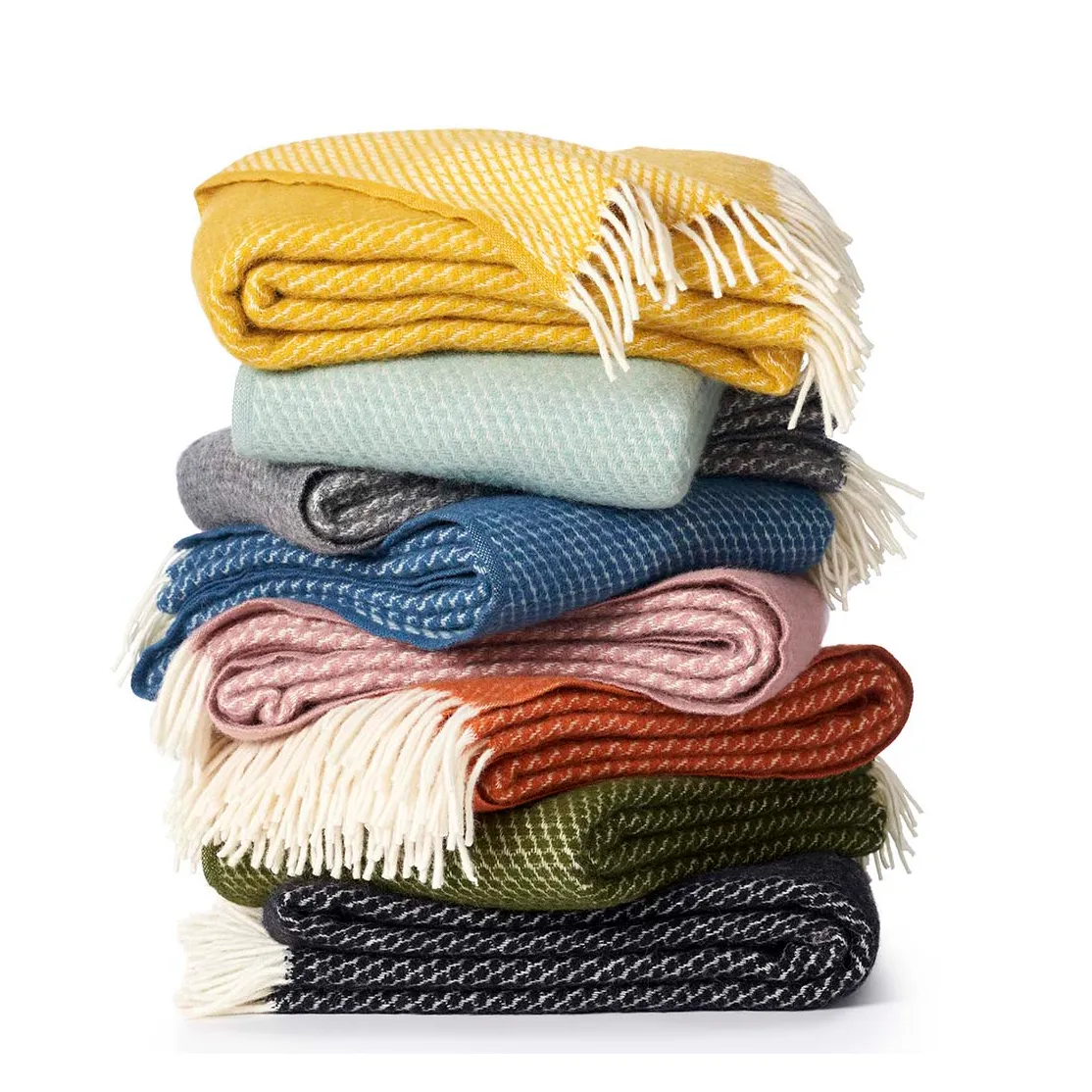 Velvet μάλλινο ριχτάρι, γαλάζιο Klippan Yllefabrik