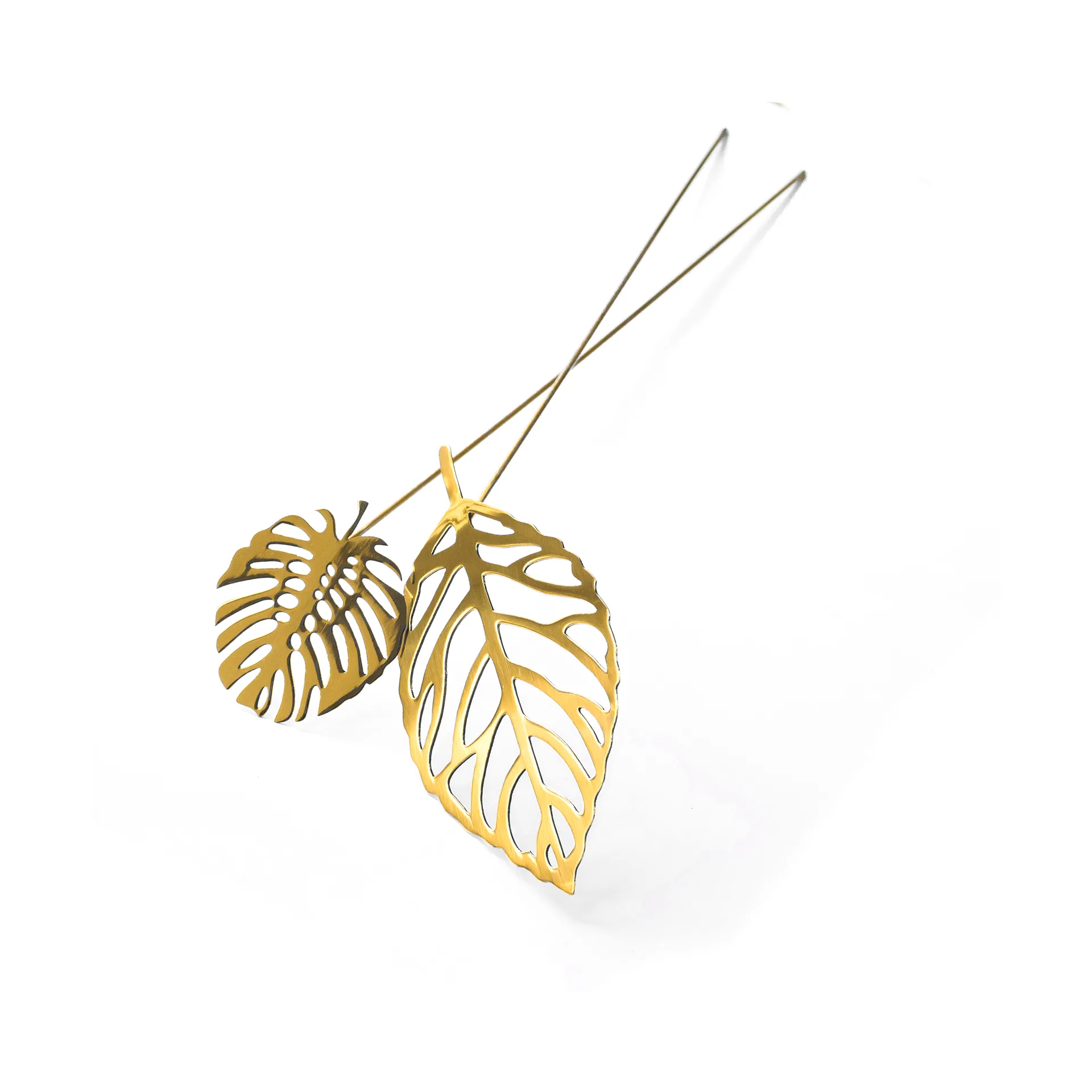 Διακοσμητικά φύλλα Brass 2 τεμάχια, Wood KLONG