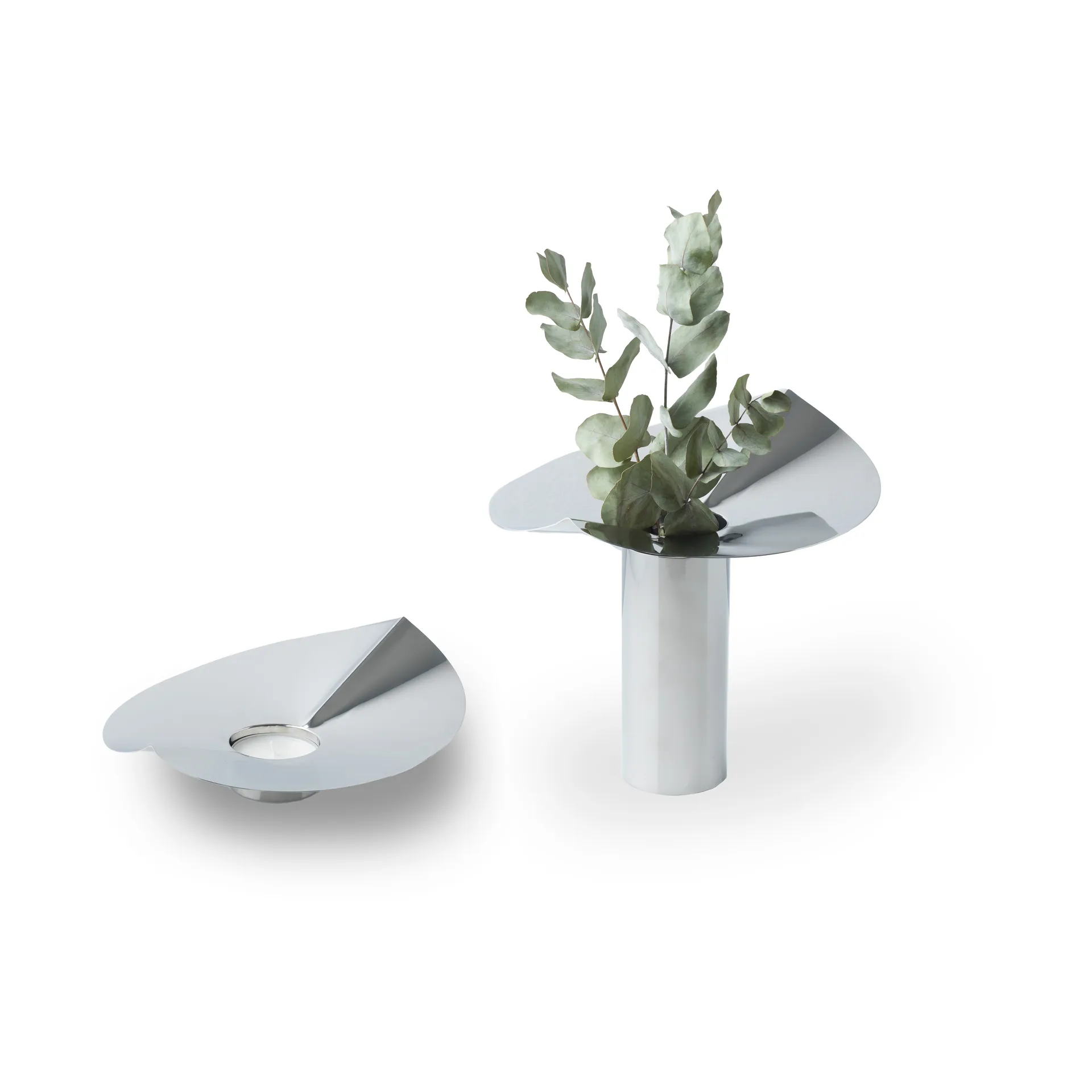 Löv βάζο-κηροπήγιο, Ανοξείδωτο ατσάλι KLONG