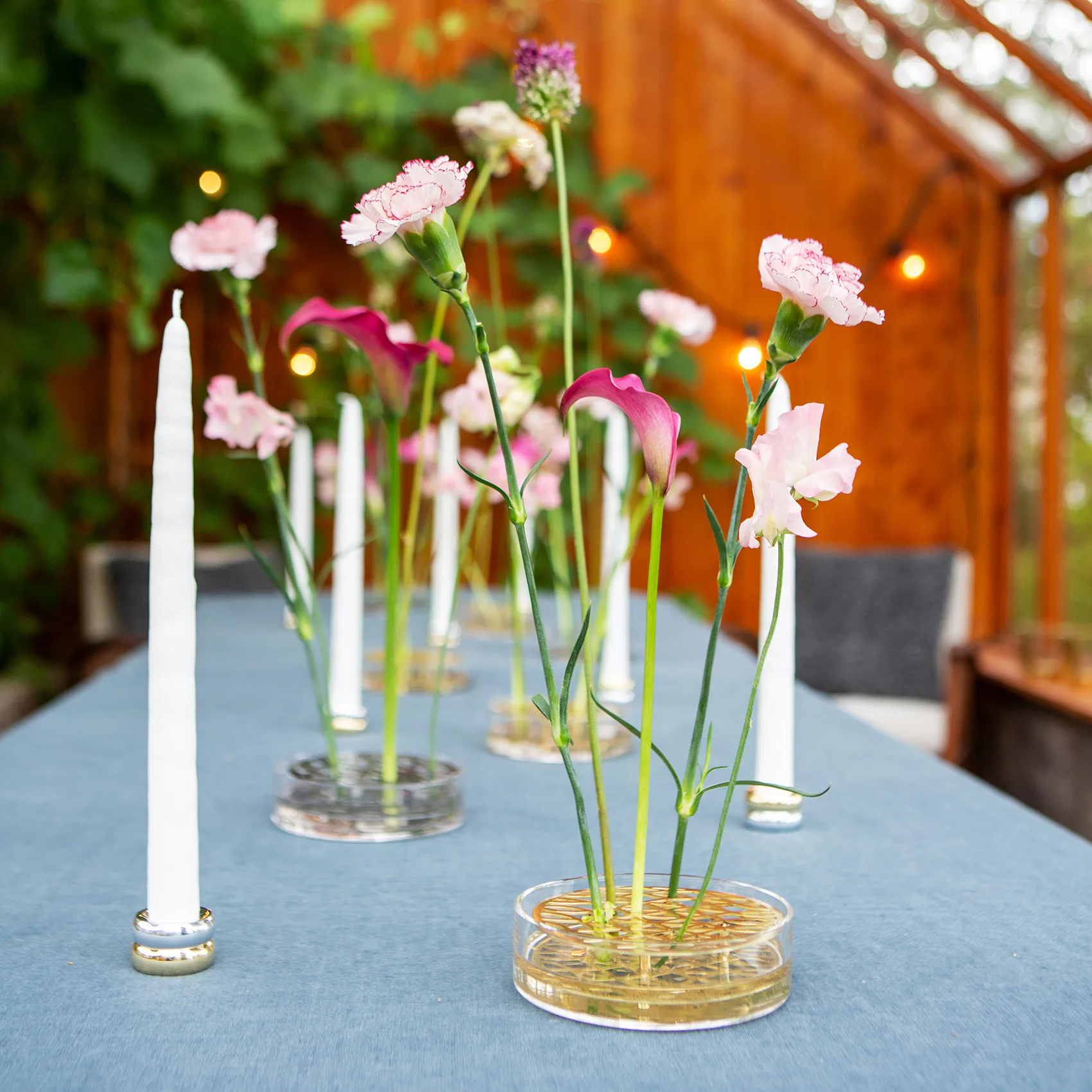 Marriage Duo κηροπήγια 2 τεμάχια, ορείχαλκος-ασημί KLONG